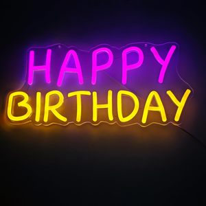 Happy Birthday Neon LED Dimmable USB Powered Ambient <b>Light</b> Store <b>Window</b> Decoration <b>Light</b> Street Indicator <b>Light</b> Landscape <b>Light</b> - Product Image 6