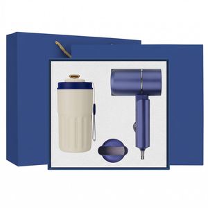 Set de Regalo Empresarial Directo de Fábrica, Termo 2 en 1 de Acero Inoxidable Personalizado y Secador de Pelo Eléctrico Portátil, Regalo para el Día del Padre - Product Image 1