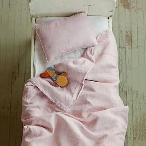 Linen Baby Sheets Cradle Pad Stonewashed 100% Pure Linen Kids Fitted <strong>Bedsheet</strong> - Product Image 1