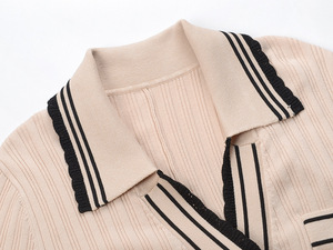 Abito Basic da Donna con Scollo a V, Lavorato a Maglia, Elegante, a Maniche Lunghe, Aderente, Primavera Autunno 2026, Moda Streetwear - Product Image 4