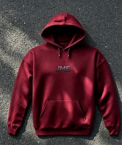 เสื้อฮู้ดผู้ชาย JME สีพื้น แต่งลายปักโลโก้ มีกระเป๋าหน้า ผ้าถัก - Product Image 2
