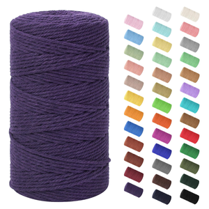 Cuerda de Algodón Trenzada para Macramé, Económica, de 1mm, 2mm, 3mm, 4mm, 5mm, 6mm y 8mm, para Decoración de Paredes y Manualidades - Product Image 4