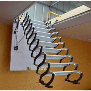Échelle extensible intérieure en acier semi-automatique <span class=keywords><strong>Escalier</strong></span> <span class=keywords><strong>de</strong></span> <span class=keywords><strong>grenier</strong></span> pour villas Duplexes <span class=keywords><strong>Escalier</strong></span> télescopique pliant invisible - Product Image 4