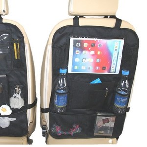 Car Seat Back Storage Bag Large Black Waterproof With Pockets For Kids Organizers And <b>Tablet</b> <b>Holder</b> - Product Image 2