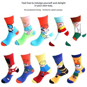 Chaussettes décontractées respirantes à motifs de personnages d'anime <span class=keywords><strong>Simpson</strong></span>, mi-mollet, unisexe, en polyester/coton, collection automne – Meilleures ventes à prix abordable - Product Image 2