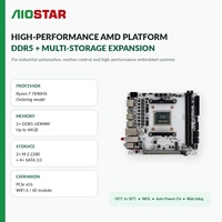 Промышленная материнская плата AMD Ryzen 7 7840HS 170x170, DDR5 64 ГБ, 3 LAN 2.5G, два слота M.2 NVMe, 4 SATA, PCIe X16, HDMI, DP, Type-C, WiFi 6E