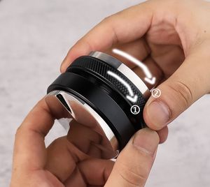 เครื่องมือปรับระดับสแตนเลสหัวคู่แบบพกพา51มม. 53มม. 58มม. เครื่องมือปรับระดับด้วย54มม. สำหรับบาริสต้า<span class=keywords><strong>กาแฟ</strong></span>เอสเพรสโซ - Product Image 5