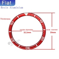 JGAF JGAG 38mm * 31.5mm plat résine alliage d'aluminium lunette fit skx007 009 lunette insert remplacement montre accessoires pièces