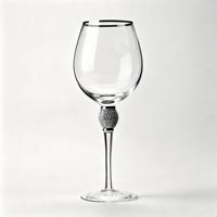 Verre à vin Raymond en cristal sans plomb avec bordure dorée et argentée, décoré de strass, 12 oz, incassable, pour mariage, banquet, maison