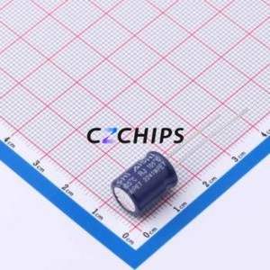 Condensateur électrolytique en aluminium ERJ1EM471G13OT à montage traversant (THT), D10xL13mm 470uF 20% 25V 5mm - Product Image 2