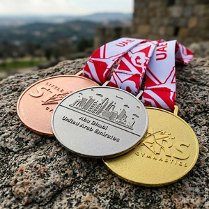 Médailles de sport personnalisées avec logo de gymnastique en étoiles en relief 3D, en alliage de zinc, finition or, argent, <span class=keywords><strong>bronze</strong></span>, médailles de gymnastique pour récompenses - Product Image 3