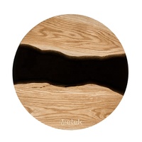 Table à manger en résine époxy en bois massif, vente en gros
