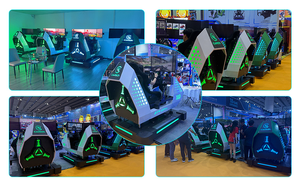 ผลิตภัณฑ์จดสิทธิบัตร GT4 Ultra 9D รถแข่งในร่ม 3 จอ ระบบเหล็กเสมือนจริง ขายดี - Product Image 1