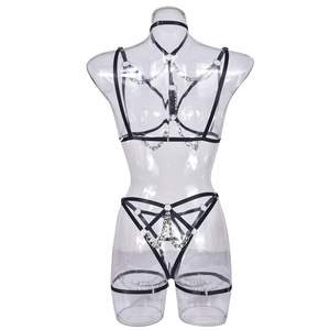 Conjunto de Lencería Erótica con Cadena Corporal, Diseño Sexy y Transparente para Mujer - Product Image 6