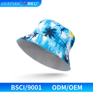 Reversible Bucket Hat Polyester Fabric Sunscreen Breathable Foldable Unisex Adult And Kids Fisherman Hat - Product Image 4