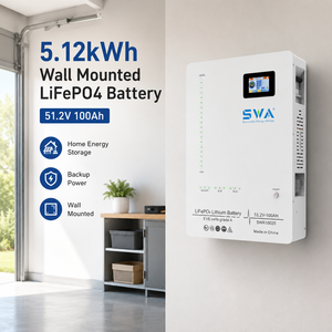 5.12kWh Duvara Monte Edilen LiFePO4 Güneş Enerjisi Bataryası 51.2V 100Ah Konut Enerji Depolaması ve Yedek Güç için - Product Image 1