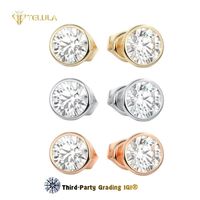 Серьги TELULA Trendy из золота 9к/10к/14к/18к с выращенными в лаборатории бриллиантами, сертифицированные IGI, унисекс, свадебные, с винтовым дизайном