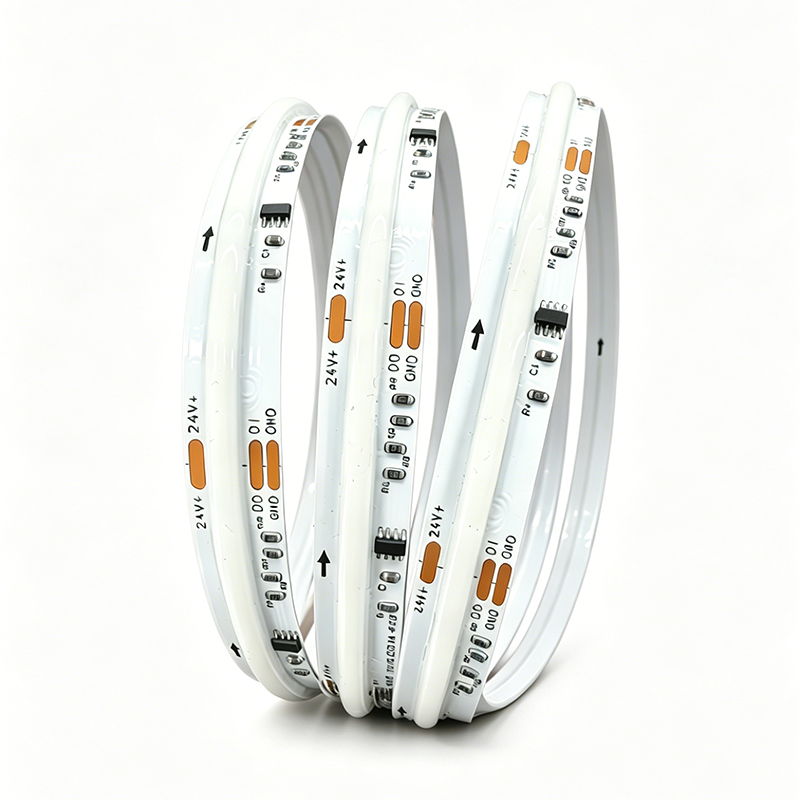 12V 24V RGBIC Smart Strip Light 576leds/m CE RoHS Color Adjustable Atmosphere Tape Light RF/APP Control LED Strip Light