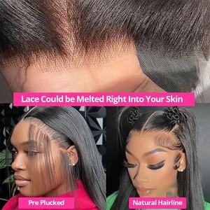 วิกผมด้านหน้าลูกไม้ใส13x4 13X6 HD วิกผมบราซิลหนา5x5วิกผมมนุษย์ติดกาวผมตรงกระดูกสำหรับผู้หญิงความหนาแน่น250 - Product Image 3