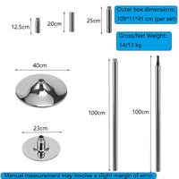 Poteau de pole dance professionnel en acier inoxydable de haute qualité, rotatif et statique, pour équipement de fitness à domicile