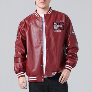 Veste de sport universitaire personnalisée en polyester/coton pour homme et femme, coupe ample, style baseball, avec logo frontal, veste d'hiver de type Letterman - Product Image 1