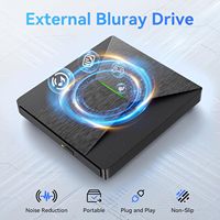 Unidad de Blu-ray Externa USB 3.0, Grabadora de BD-R, BD-ROM, CD/DVD RW, Grabadora de Blu-ray 3D para Computadora Portátil, PC, Unidad Óptica