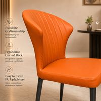 Moderner Italienischer Esszimmerstuhl mit Strukturierter Rückenlehne und Metallbeinen für Zuhause oder Hotel