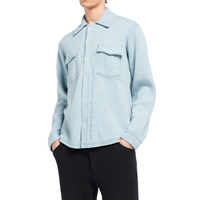 Vente en gros polo souple de printemps vintage personnalisé léger en jean denim cardigan unisexe en jersey de coton pour femme