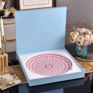 Vente à prix réduit de plaques de service rondes en porcelaine fine de luxe européenne de haute qualité, écologiques, de 16 pouces - Product Image 6
