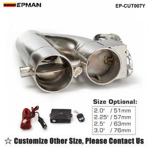Cấp bằng sáng chế sản phẩm 2 " / 2.25" / 2.5" / 3" điện xả downpipe cutout e-cắt ra dual-van điều khiển từ xa Kit EP-CUT007Y - Product Image 5