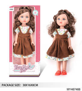 Muñeca de Moda de 14 Pulgadas, Adorable Vestido de Gasa de Primavera/Verano con Sombrero Blanco, Muñecas Americanas de Vinilo para Niñas - Product Image 6