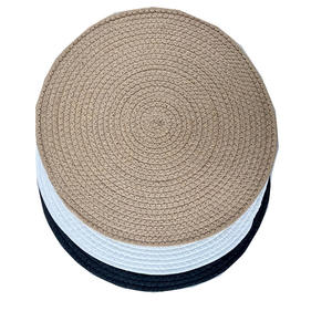 مفارش جديدة مصنوعة يدويًا منسوجة من حبل القطن الطبيعي ، مفرش دائري مخصص للمنزل والفندق - Product Image 6