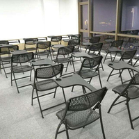 Chaise de réunion moderne pour entreprise, mobilier de bureau, chaise de conférence pliable avec tablette d'écriture