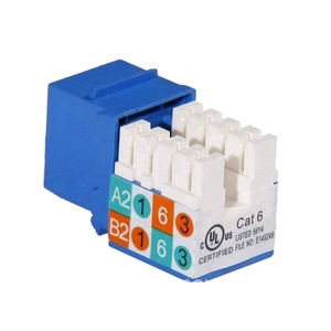 Modular 8P8C Keystone Jack RJ45 CAT5e/Cat6 Ethernet mạng punchdown Jack UTP loại - Product Image 2