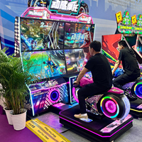 Machine de jeu d'arcade à monnayeur à deux écrans, dynamique, type moto et voiture de course, pour 2 joueurs, usage intérieur, équipement de divertissement pour enfants et adultes