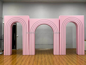 Copertura per Arco <span class=keywords><strong>Rosa</strong></span> Liscia in Spandex Elastico per Eventi e Banchetti, <span class=keywords><strong>Sfondo</strong></span> per Decorazioni di Baby Shower e Feste di Compleanno - Product Image 6