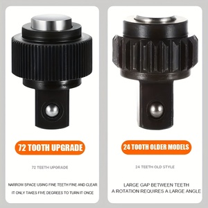 Set Kunci Soket Ratchet Baja Torsi Tinggi 1/43/8,1/2 Inci dengan Gagang Ekstensibel, 72 Gigi, Lepas Cepat, dan Dapat Dibalik - Product Image 3