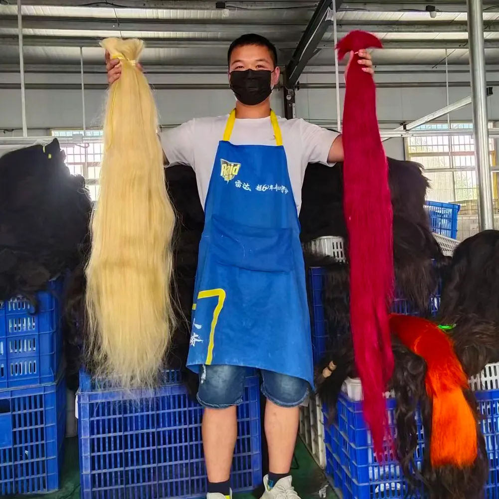 Meches humain en gros virgem indiano humano trança a granel afro kinky russo loiro produtos de cuidados cabelo Fornecedores Extensões brasil