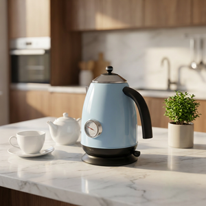 Hervidor Eléctrico Inoxidable Retro de 1.8L y 1500W Personalizado de Fábrica Ousheng con Indicador de Temperatura y Cable Giratorio de 360 Grados - Product Image 4