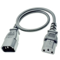 Rallonge standard noire 18AWG IEC-320-C14 à IEC-320-C13 de 3 pieds pour ordinateur