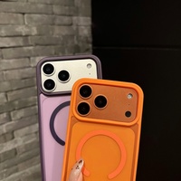 Coque de téléphone magnétique transparente givrée pour chargement sans fil, compatible iPhone 17 Air 16 15 14 Plus 13 12 11 Pro Max, protection intégrale