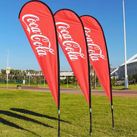 Publicité extérieure drapeau plume impression personnalisée bannière volante larme