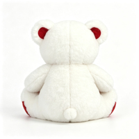 Ours en peluche rembourré tenant un cœur, ours pour la Saint-Valentin, jouets en peluche personnalisables, ours en peluche imprimé avec inscription d'amour, cadeau pour les amoureux
