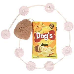 מכירה לוהטת כלבים שבבי חיות מחמד Queak צעצועים אינטראקטיביים כלב ללעוס צעצוע קטיפה כלב צעצועים