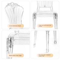 Chaise Chiavari en acrylique transparent empilable, chaise transparente en cristal pour mariage, banquet, hôtel, restaurant, événement, fête, mobilier