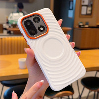 Étui de protection pour appareil photo en alliage à motif orange et coque de téléphone en cuir PU PC avec boutons pour OnePlus 13 13R 15 15T Ace 5 Pro Ace6