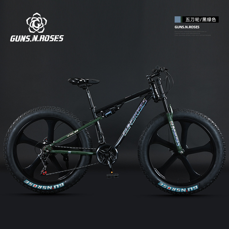 Black and green - Five-blade wheel