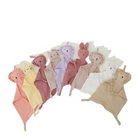 Bavoirs en mousseline de coton unisexe pour bébés, serviettes apaisantes, poupées en peluche, bavoirs d'alimentation pour nouveau-nés et tout-petits – En gros et en stock