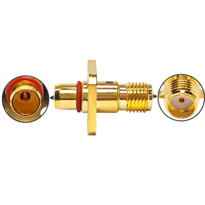 DC-18GHz แจ็ค SMA หญิงความถี่สูงถึงปลั๊ก <span class=keywords><strong>BMA</strong></span> ชาย 4 รู อะแดปเตอร์ยึดแผงแบบหน้าแปลน อะแดปเตอร์ขั้วต่อ RF - Product Image 3