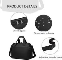 Grand sac de voyage en nylon imperméable avec fermeture à cordon et bandoulière amovible pour le camping et les sports